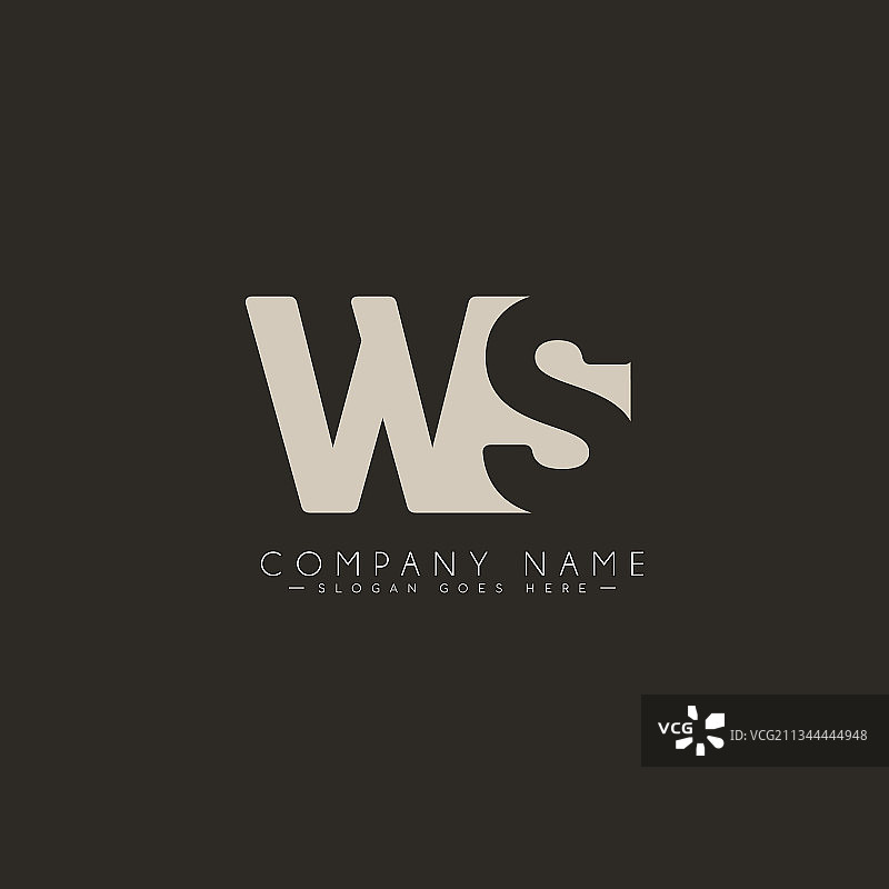 WS字母简约商务logo图片素材