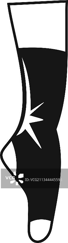 芭蕾舞袜图标，简约足部腿部踝部图片素材