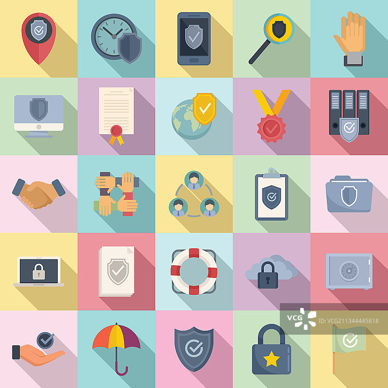 可靠性图标扁平化客户图片素材