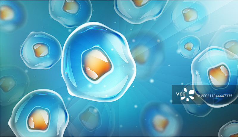 显微镜下的细胞研究图片素材