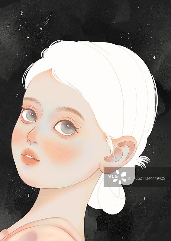 星辰女孩图片素材