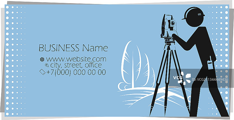 大地测量地形工程名片图片素材