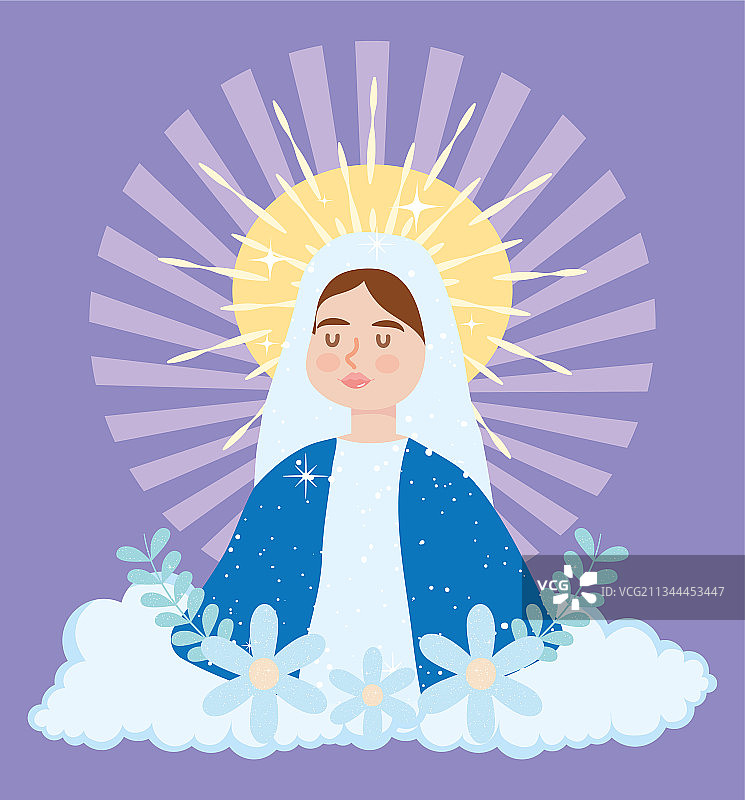 受祝福的圣母玛利亚图片素材