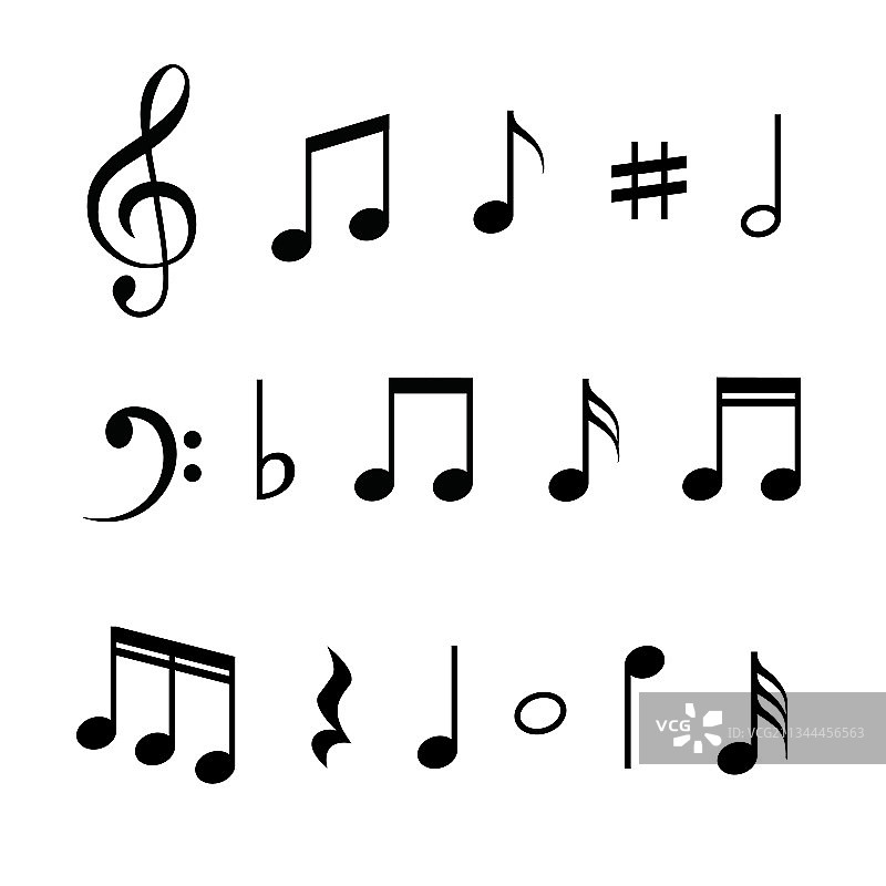 音符符号音乐键音符线图片素材