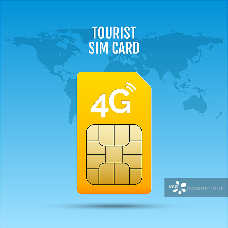 4G SIM卡预付互联网GSM电话图片素材