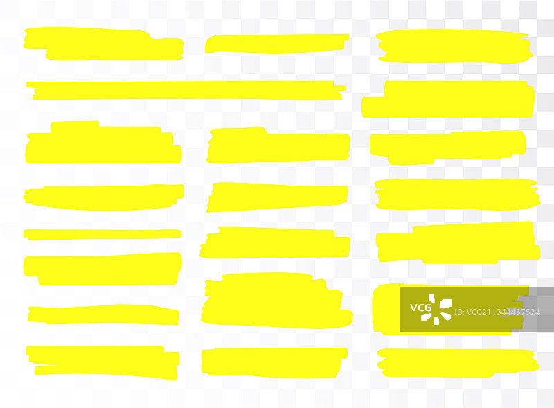 黄色高光笔刷下划线图片素材