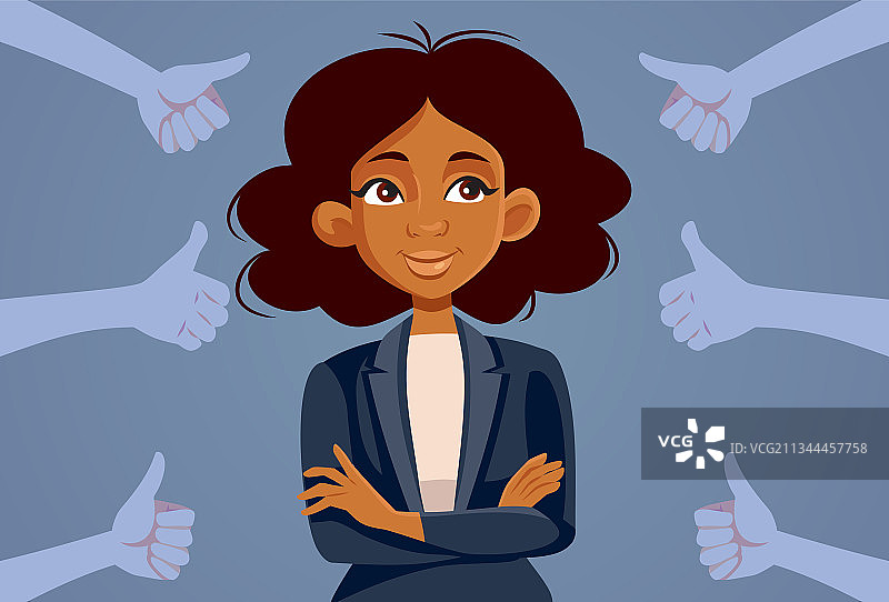 非洲女商人点赞图片素材