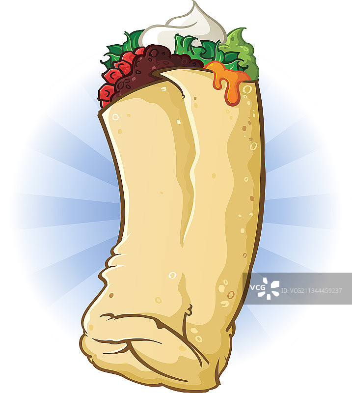 墨西哥卷饼卡通图片素材