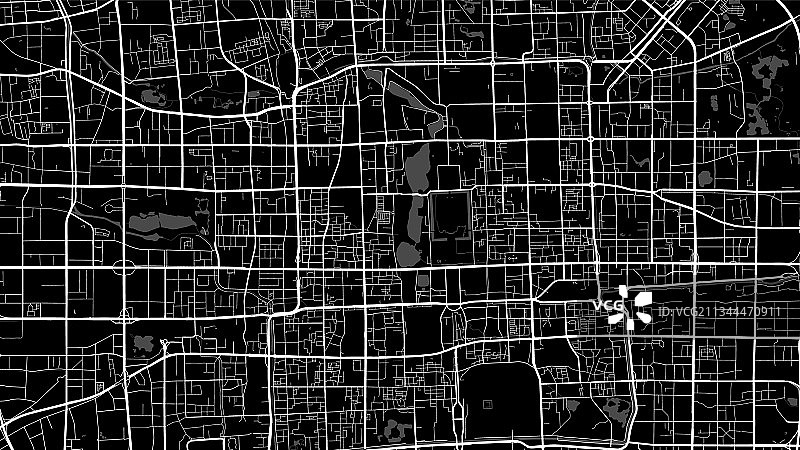 北京城市区域黑白灰色背景图片素材