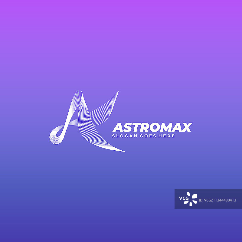 线条艺术风格的字母a标志图片素材