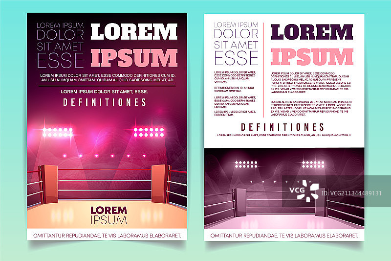 拳击比赛宣传册图片素材