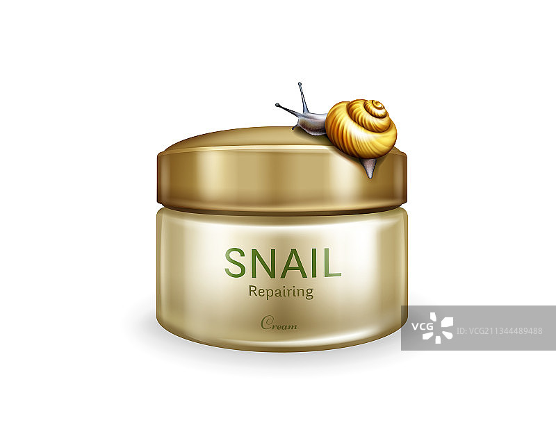 含蜗牛粘液的修复护肤霜图片素材