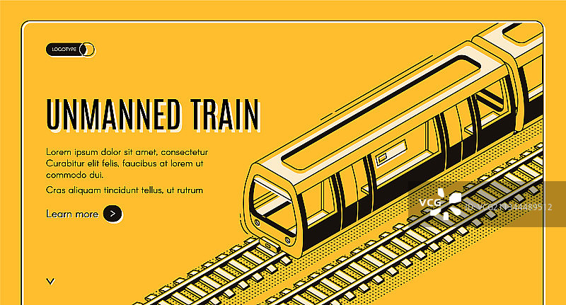 无人驾驶电力列车概念banner图片素材