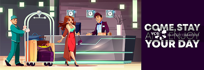 酒店前台服务——行李员图片素材