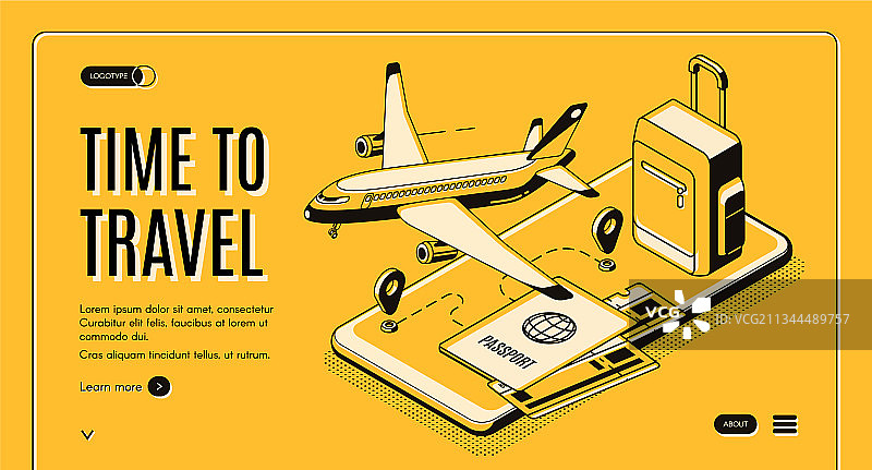 面向旅行者的在线移动服务网站图片素材
