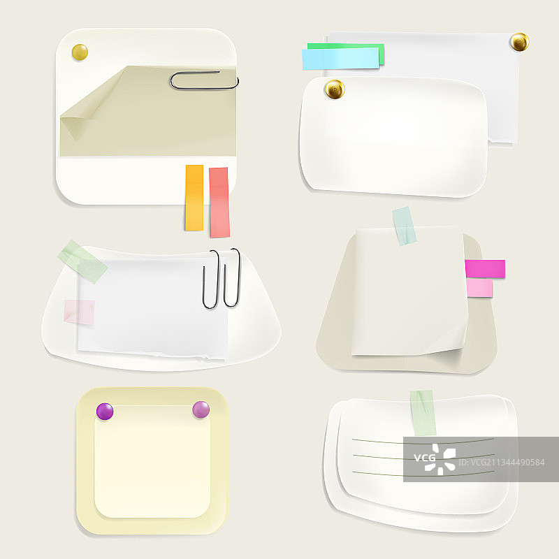 夹子上的纸质留言便条图片素材