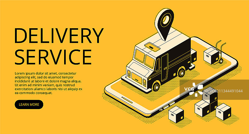 快递服务半色调图片素材