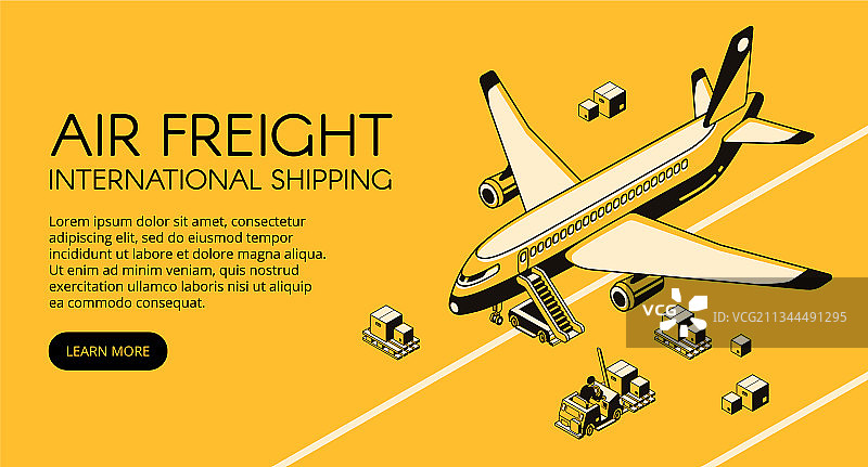2.5D空运物流图片素材