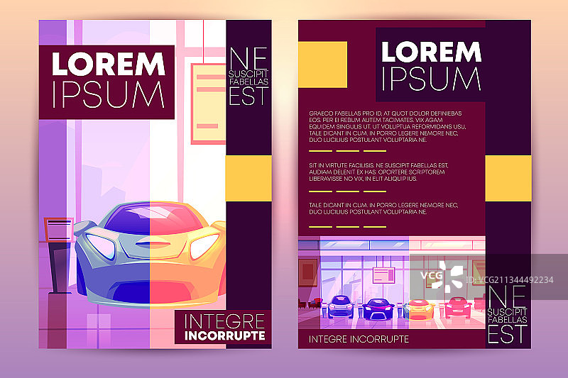 汽车展厅交通销售宣传单图片素材