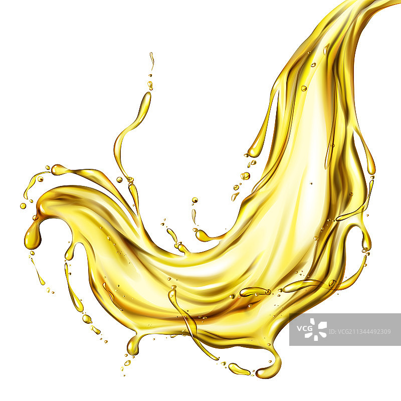 特级初榨植物油飞溅效果图片素材