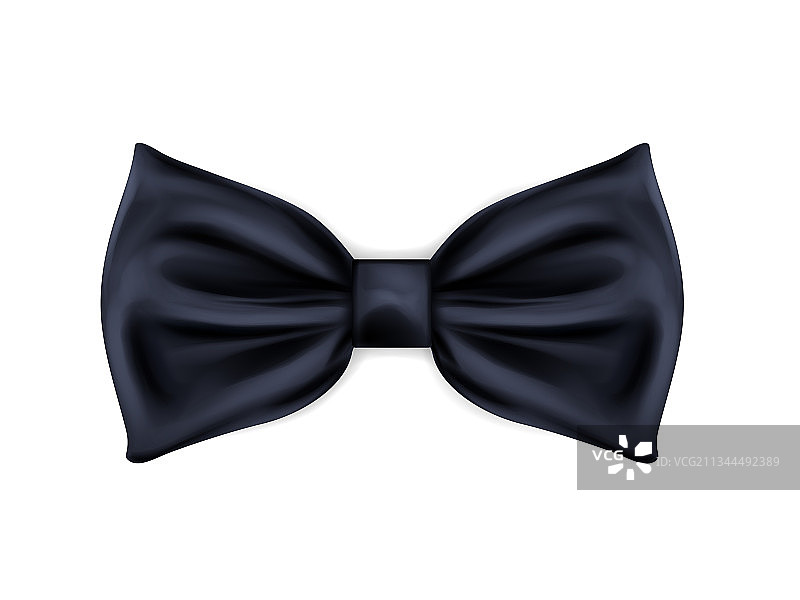 黑色真丝蝴蝶领结3D模型图片素材