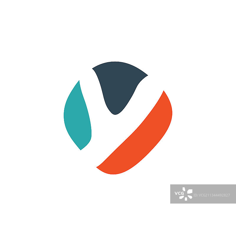 字母Y水滴形状logo设计图片素材