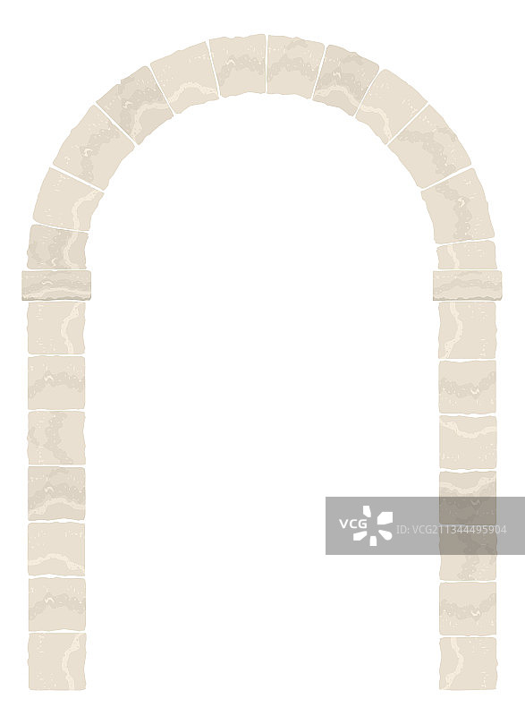米色切割石墙拱门图片素材