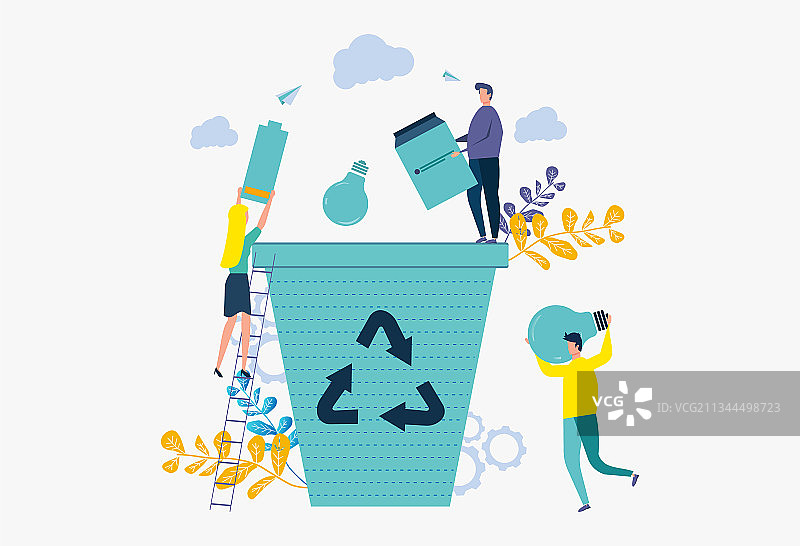 创意环保员工图片素材