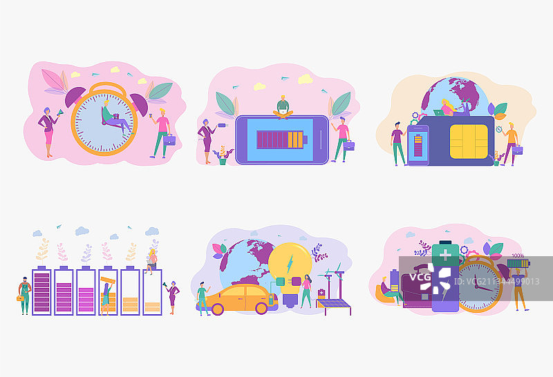 放电电源各种状态电池图片素材