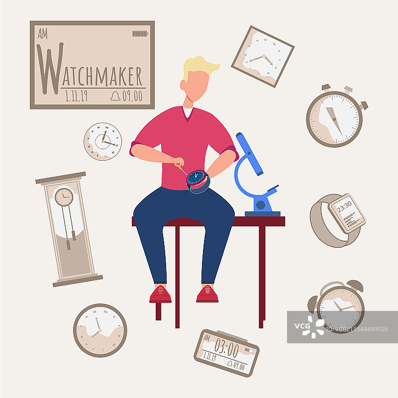 彩色字母书职业图片素材