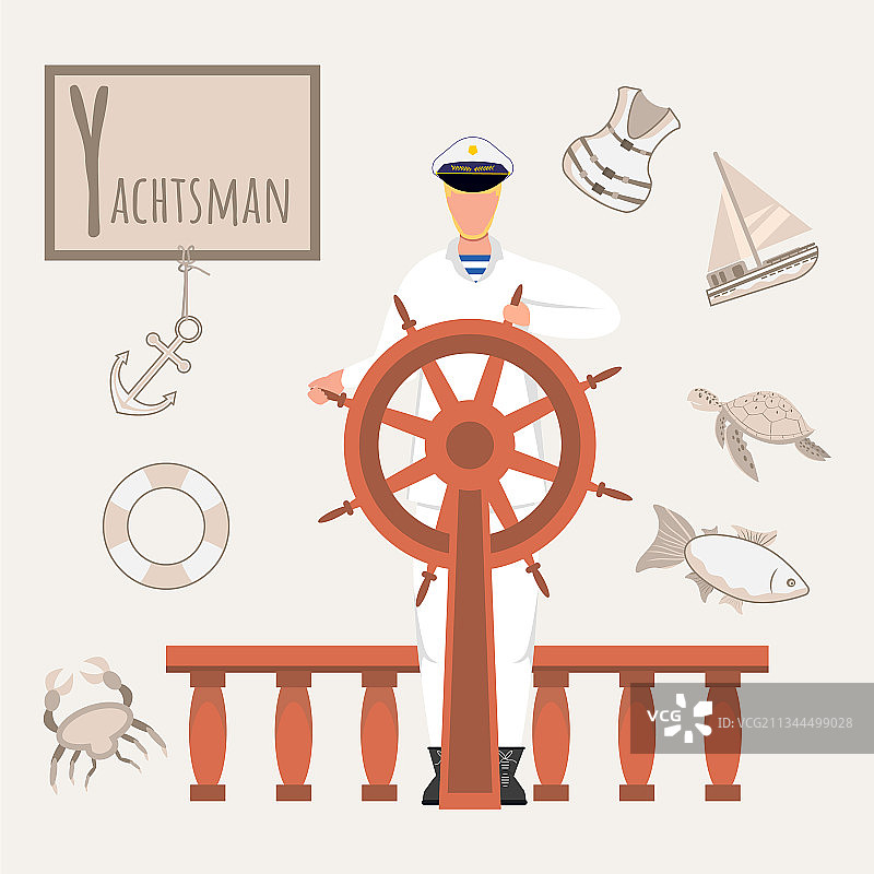 彩色字母书职业图片素材