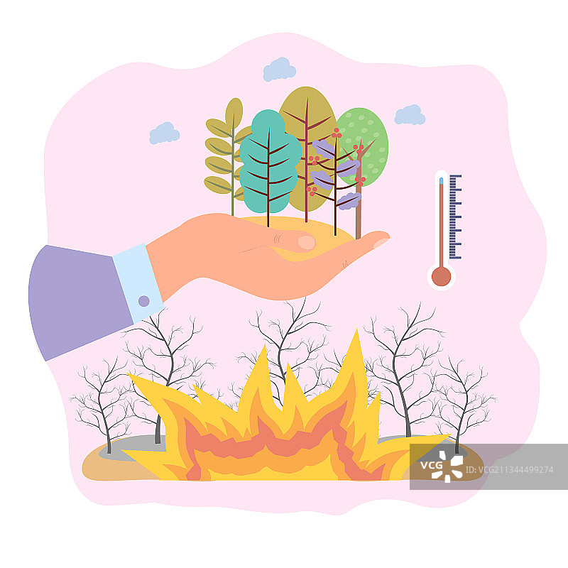 森林火灾救援图片素材