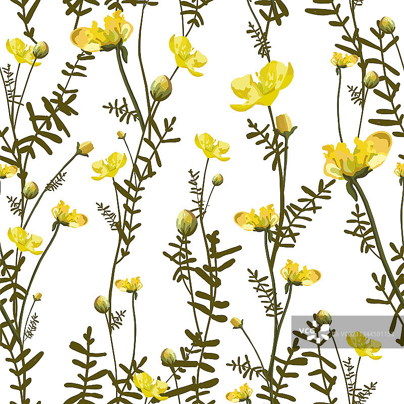 现代花卉图案无缝设计图片素材