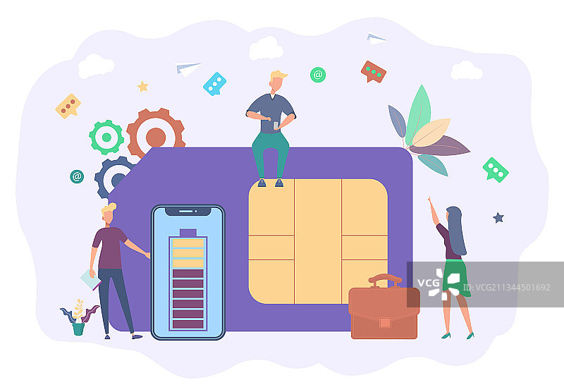 手机SIM卡微芯片图片素材