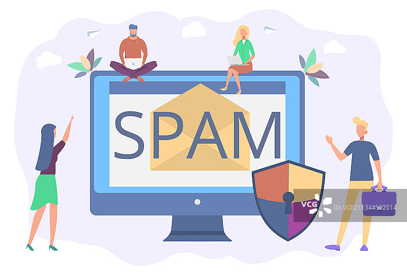 垃圾邮件新闻通讯烦人的在线通知图片素材