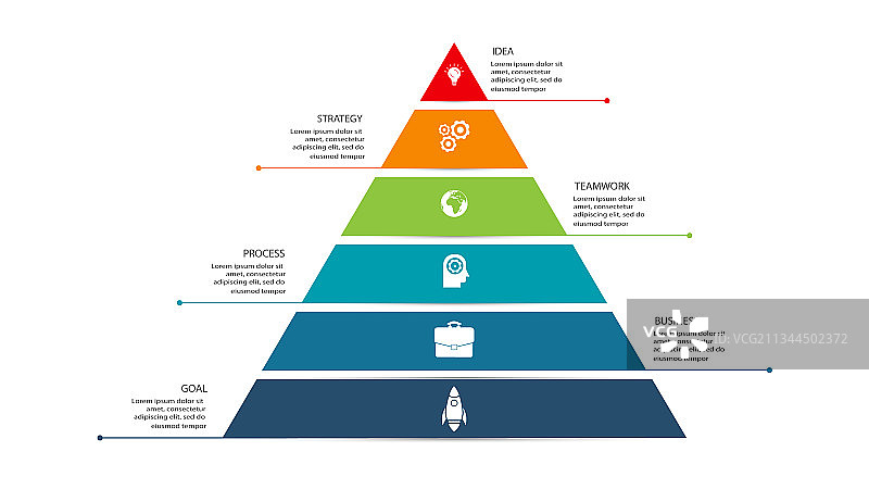 金字塔向上箭头信息图图表图片素材