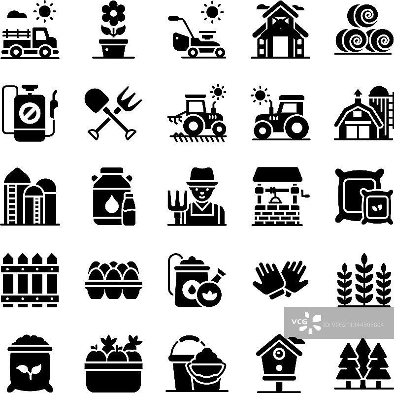 农业和农业实体图标1图片素材