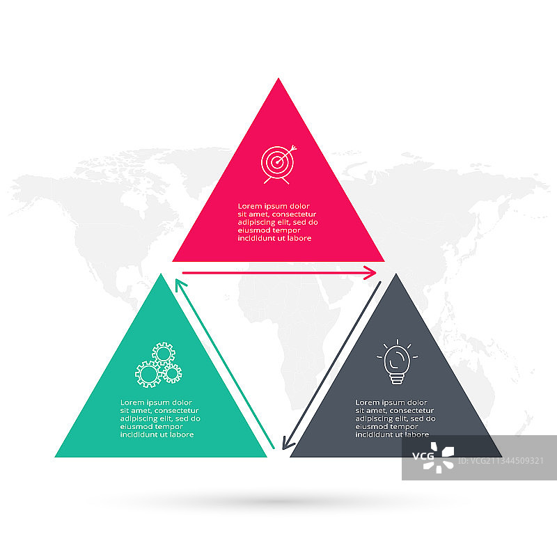 三步三角形元素图表图片素材