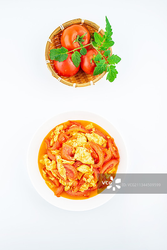 营养美味的西红柿炒蛋图片素材