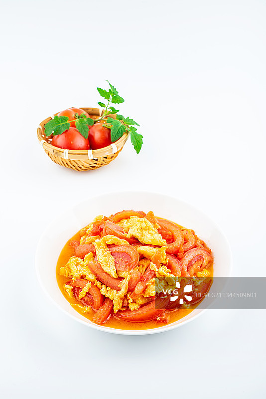 营养美味的西红柿炒蛋图片素材