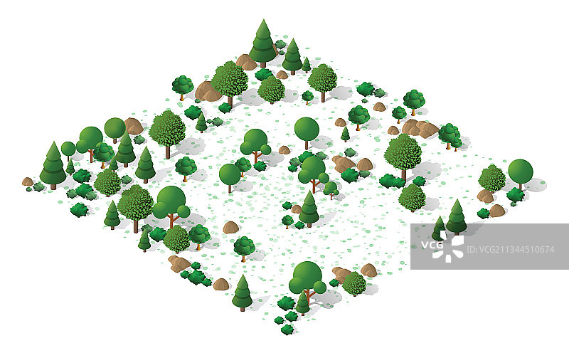 自然森林景观2.5D设计图片素材