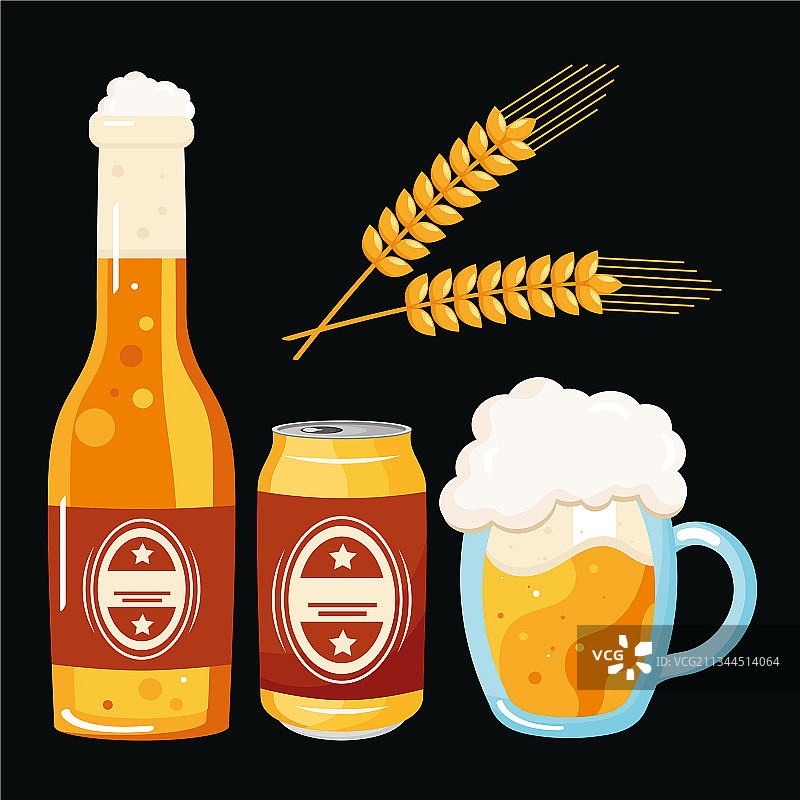 啤酒图标合集图片素材