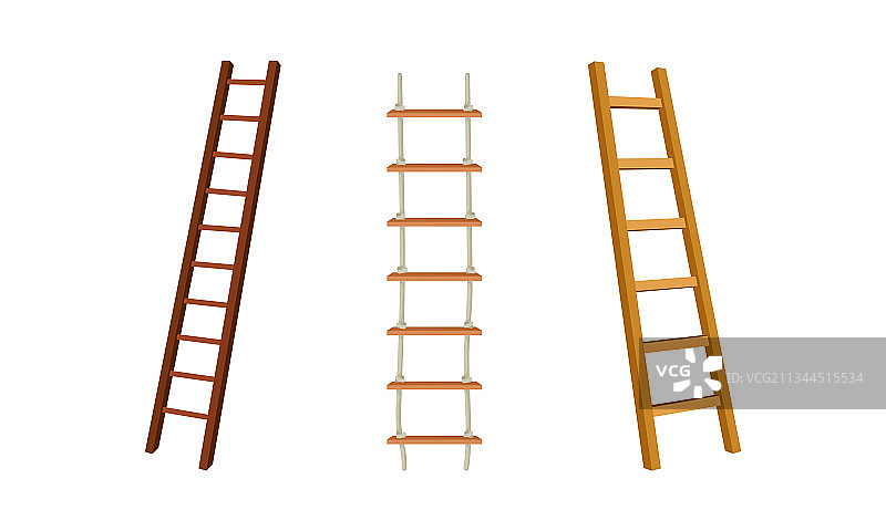 家用和建筑用木制梯凳图片素材