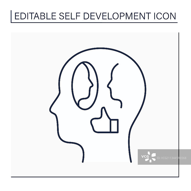 肯定语线条图标图片素材