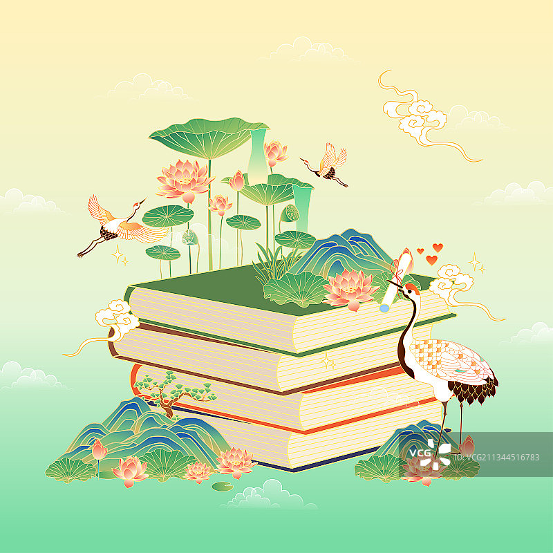 书籍教育创意矢量插画图片素材