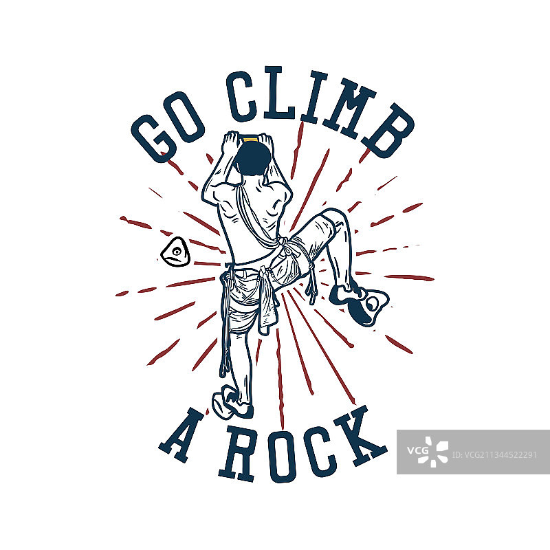 攀岩主题T恤设计图片素材