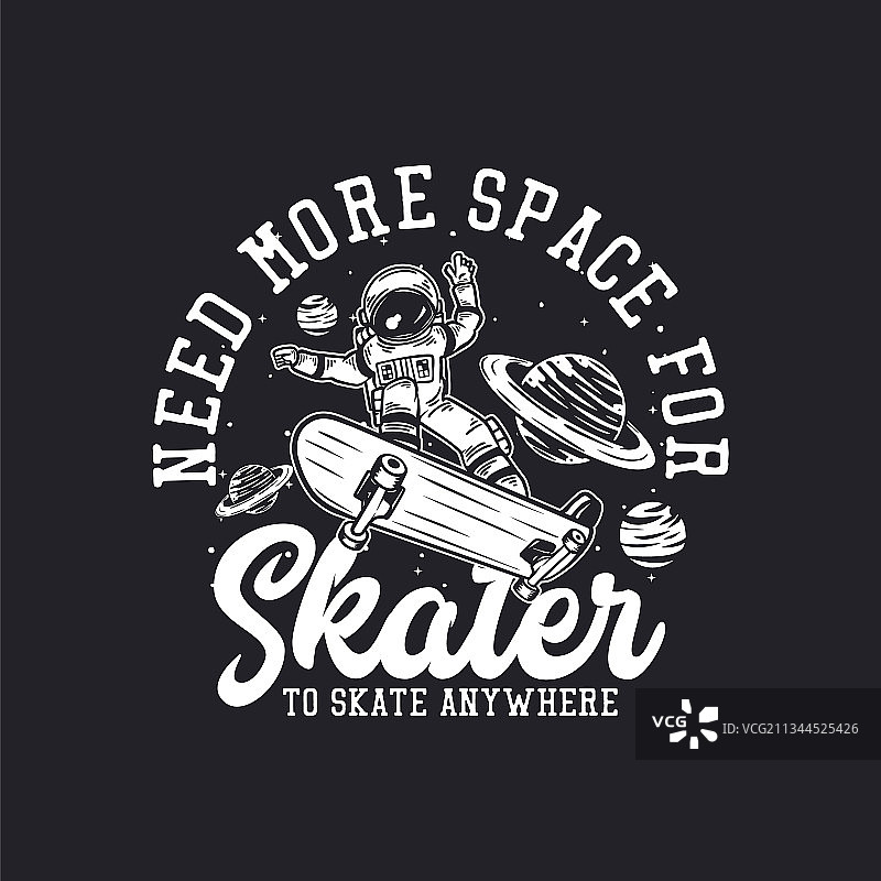 滑板主题T恤设计：需要更多空间图片素材