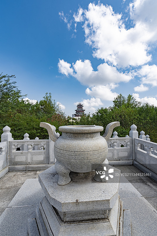 湖北麻城市孝感乡移民文化公园思乡台图片素材