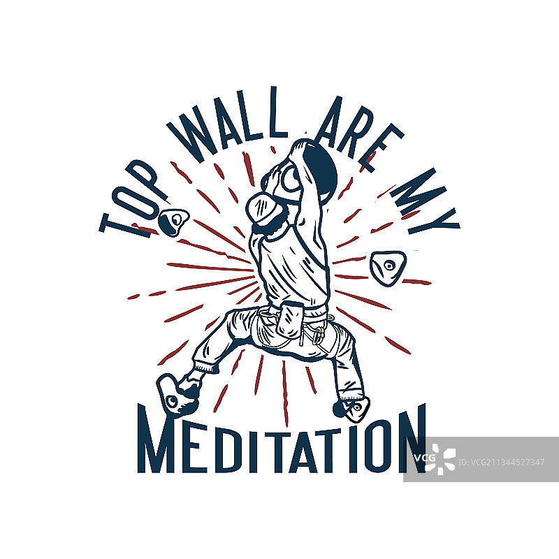 T恤设计：墙壁是我的冥想之地图片素材
