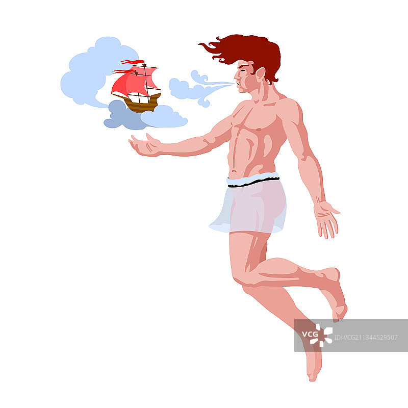风神：古希腊神话中的天气概念图片素材